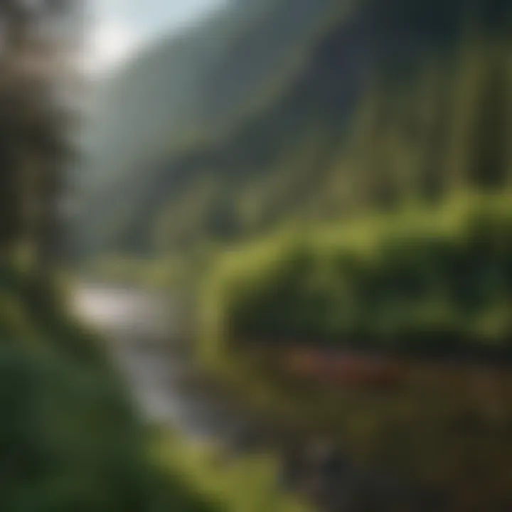 Scenic view of the Clearwater River with lush greenery