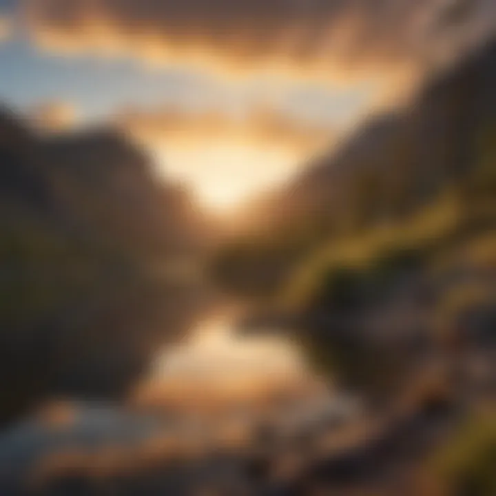 Serene view of Roosevelt Lake at sunrise