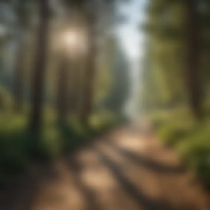 Scenic view of the San Bernardino Bike Trail with lush greenery