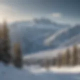 A panoramic view of snowy mountains near Boise, showcasing pristine slopes.