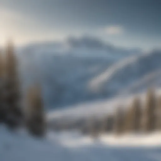 A panoramic view of snowy mountains near Boise, showcasing pristine slopes.