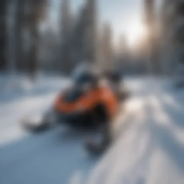 Scenic view of snow-covered trails at Winter Park