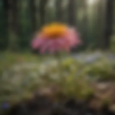 Nature's Adaptations Close-up of a rare wildflower species illustrating its unique adaptations.
