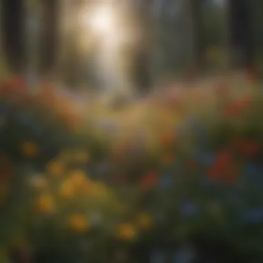 A vibrant field of diverse wildflowers showcasing various colors.