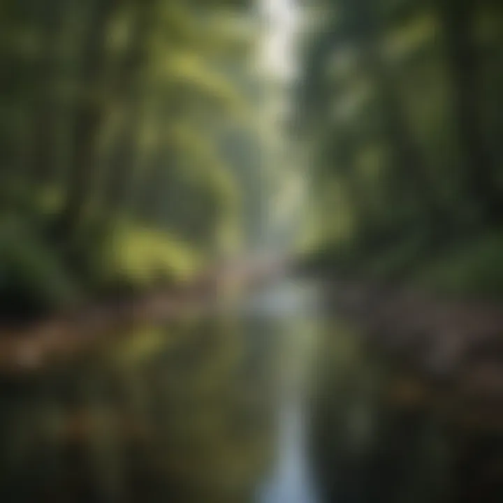 Picturesque river winding through lush greens