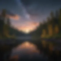 Starlit sky over Boundary Waters
