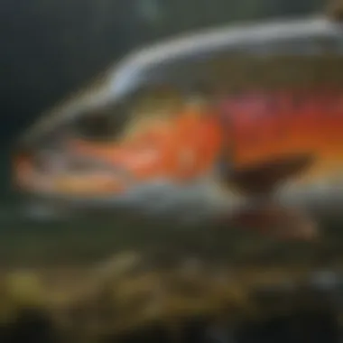 A close-up view of colorful trout species found in the waters of Cherokee.