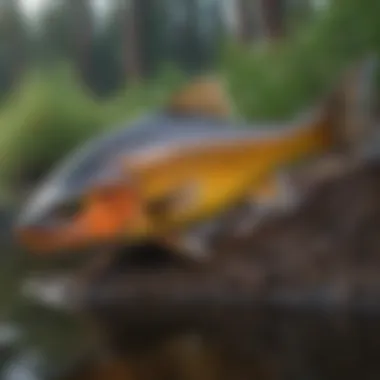 Native Fish Species of the Deschutes River A close-up view of a native fish species showcasing its unique adaptations