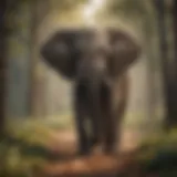 A majestic elephant roaming in its natural habitat