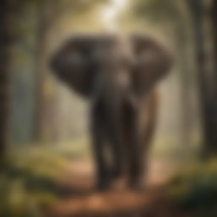 A majestic elephant roaming in its natural habitat