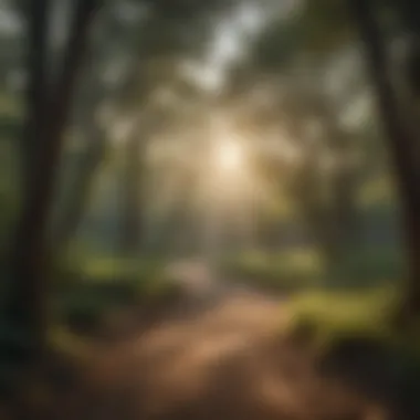 Nature trails winding through East Texas landscape