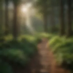 Lush forest trail in the Northwest