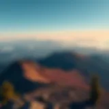 Breathtaking view from the summit of Mount St. Helens showcasing volcanic landscape.