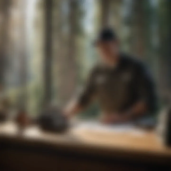 A postal worker assisting a customer at a counter in Utah