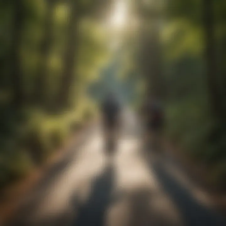 Cyclists enjoying the Virginia Creeper Trail with scenic vistas