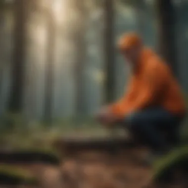 A group of individuals engaged in a forest conservation project