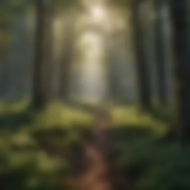 Diversity in Forest Ecosystems A dense forest showcasing diverse tree species and underbrush, highlighting the complexity of forest ecosystems.