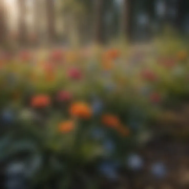 Close-up of vibrant wildflowers in a natural setting