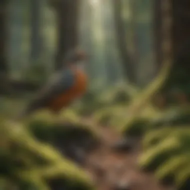 Illustration of Bird Calls and Sound Waves A visual representation of different bird calls with sound waves illustrating their uniqueness.