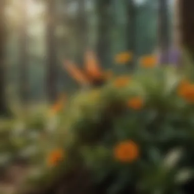 Promoting Pollinators with Native Flora Vibrant native plants attracting pollinators