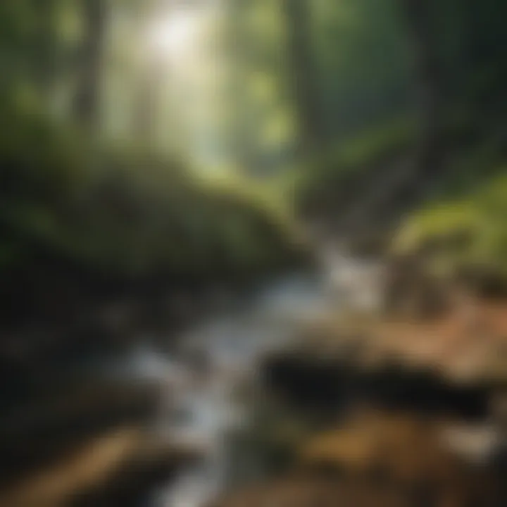 Close-up view of Laurel Mountain Spring Water in a natural setting