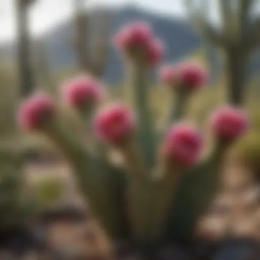 Vibrant mature prickly pear cactus in a natural habitat showcasing its ecological importance