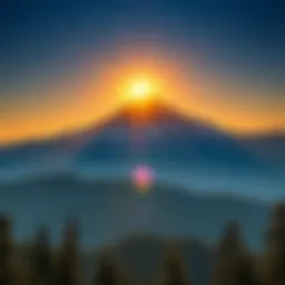 Majestic view of Mt. Hood at sunrise