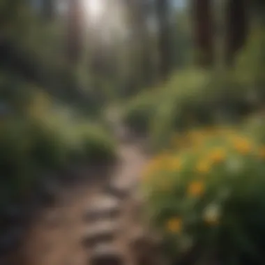 Vibrant flora found along the Mt. Lemmon trail, highlighting biodiversity