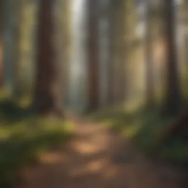 A winding trail leading through Sequoia National Park