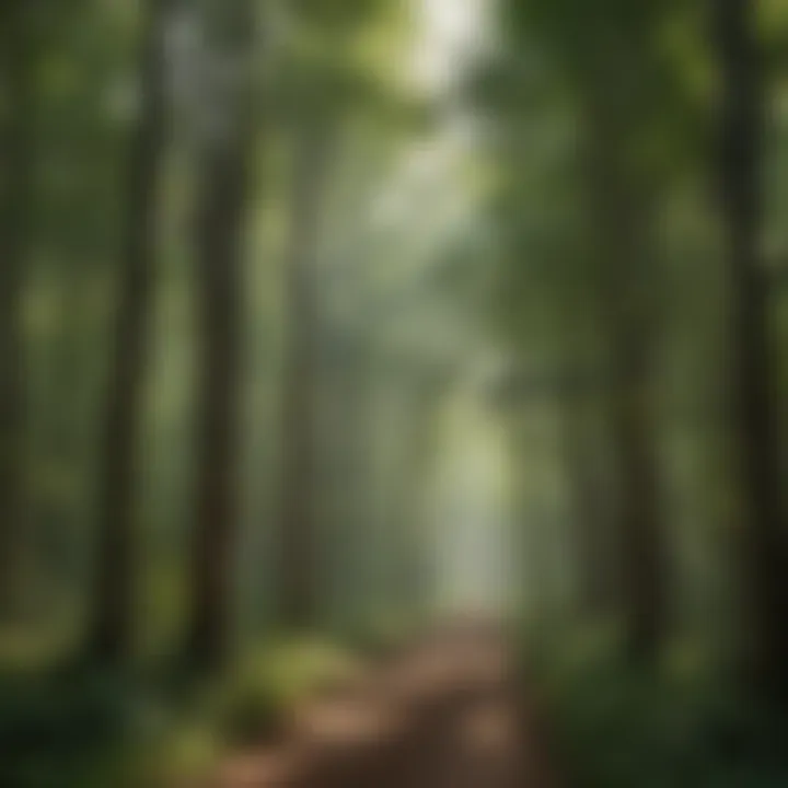 Lush canopy of Ohio's forest exhibiting diverse tree species