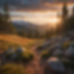 Breathtaking view of Pikes Peak during sunrise