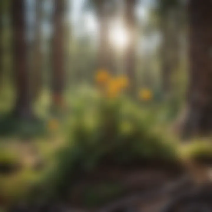 Close-up of a diverse array of local flora found in the Pikes Peak region, highlighting the ecological richness of the area.