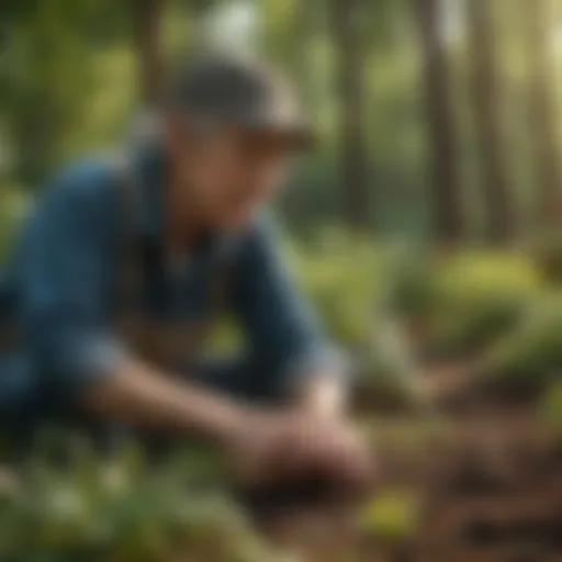 Older adults engaged in a community garden initiative