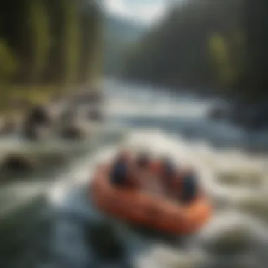 Raft navigating through stunning rapids in Salmon