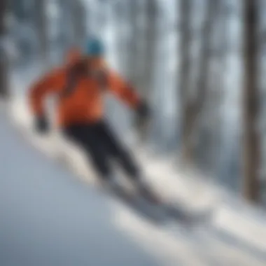 Skier navigating a challenging slope at Schweitzer