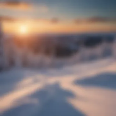 Sunset view over the ski terrain at Schweitzer