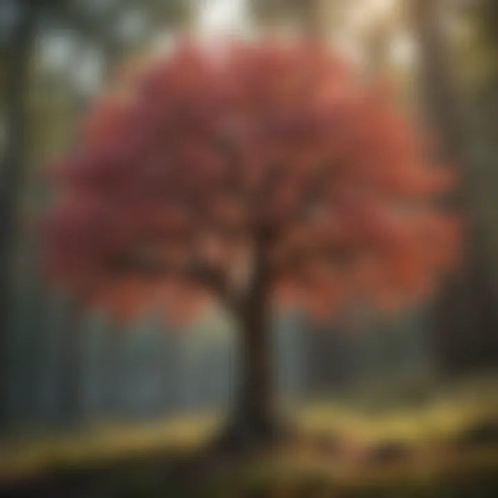 Close-up of a flowering tree symbolizing remembrance