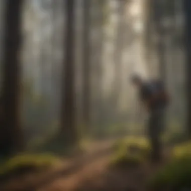 Volunteers participating in a woodland restoration project