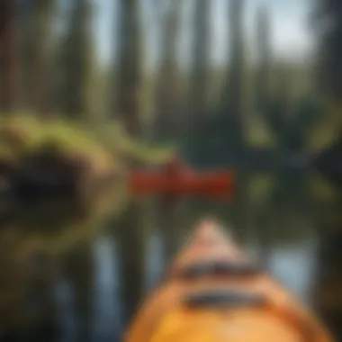 Kayaking on the tranquil waters of Sunriver