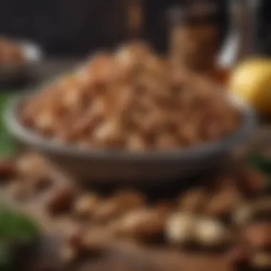 Culinary Delights with Nuts Culinary dishes featuring a variety of nuts as key ingredients