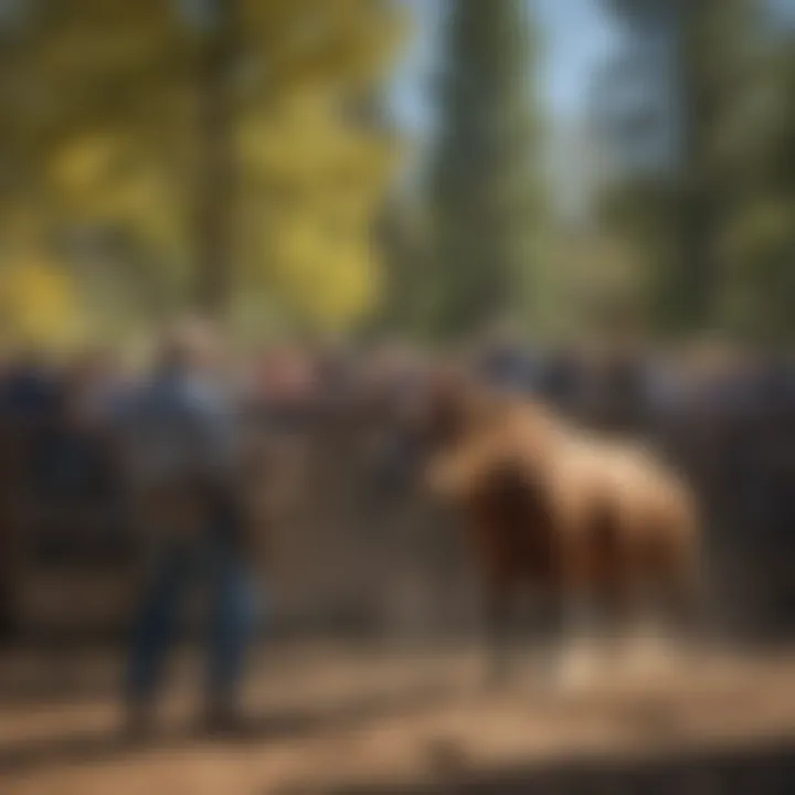 Spectators enjoying a bull riding competition, reflecting the cultural significance of the event.