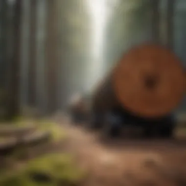 Close-up of sustainable logging practices in action