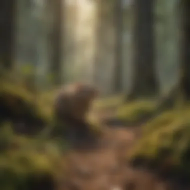 A forest management scene considering vole habitats