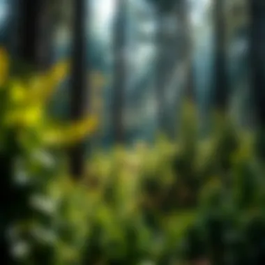 Biodiversity in Forest Ecosystems A vibrant forest ecosystem showcasing biodiversity