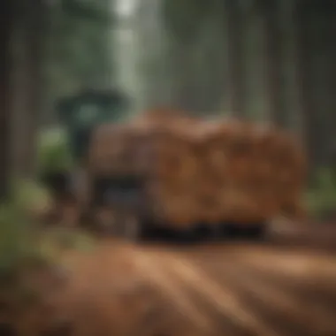 Cedar timber being harvested, illustrating economic value