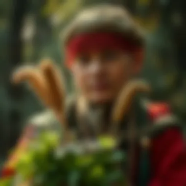 Cultural symbols representing herbal traditions