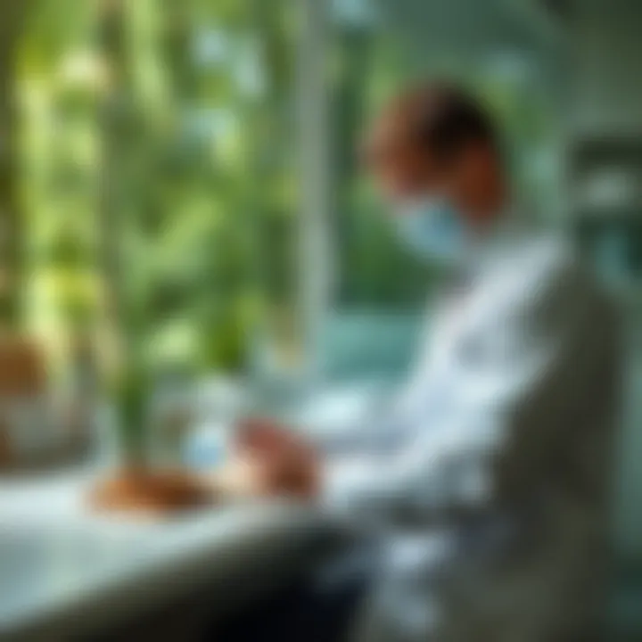 Herbal medicine consultation in a modern clinic
