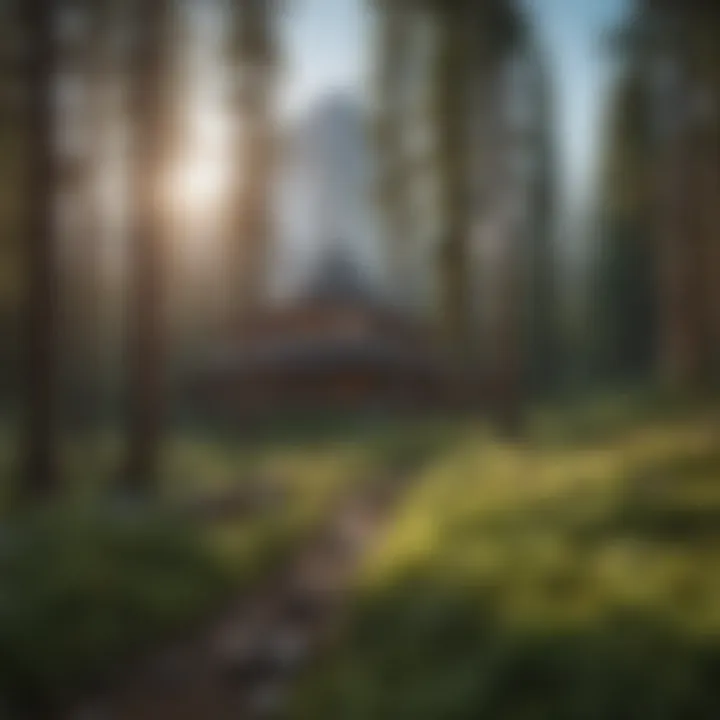 Scenic view of the surrounding forests and ecology near Timberline Lodge