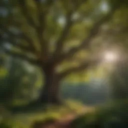 A dense forest showcasing diverse tree species under a vibrant canopy