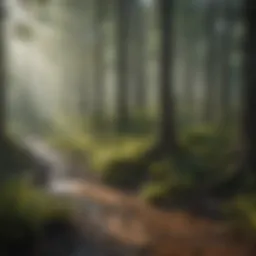 A forest landscape showcasing the effects of annual bleaching